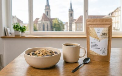 Protein-Joghurt-Bowl mit Heidelbeeren & Superfoods